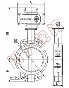 精小型電動調(diào)節(jié)蝶閥 結(jié)構(gòu)圖